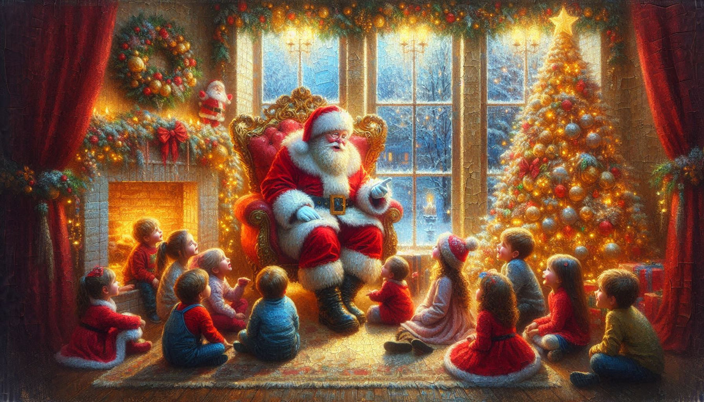 Santa and the children