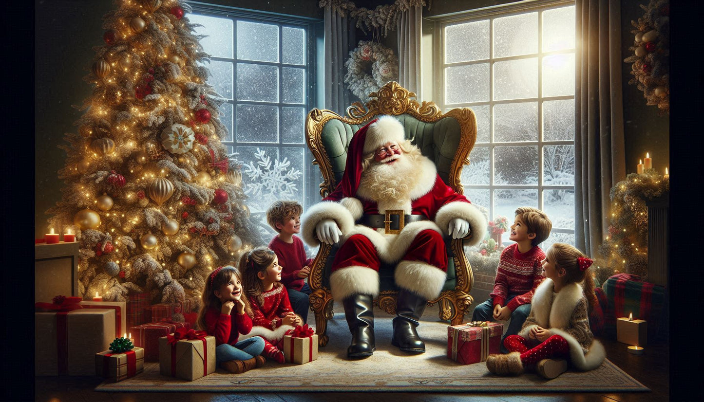 Santa and the children