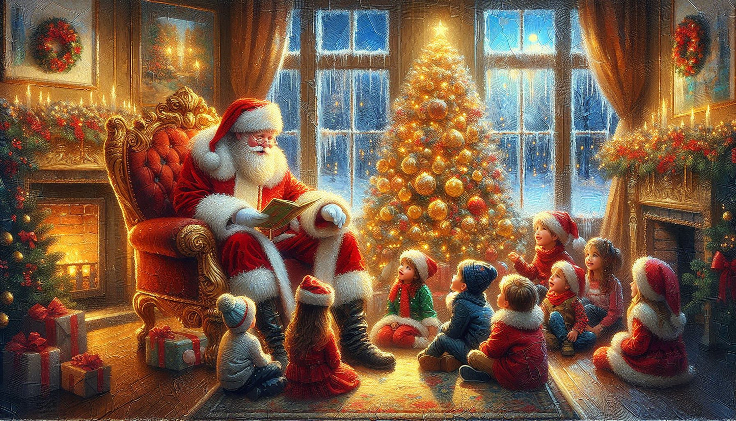 Santa and the children