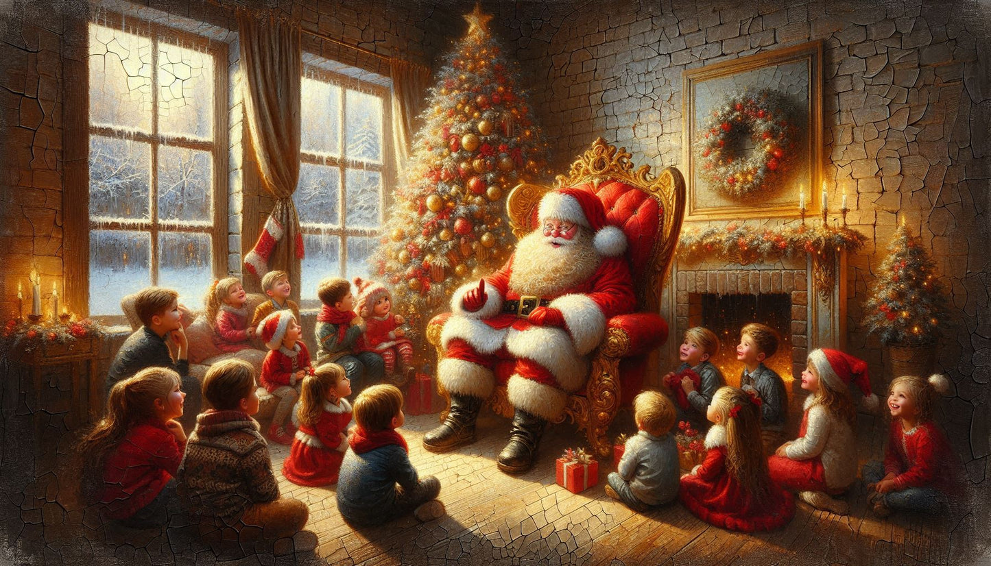 Santa and the children