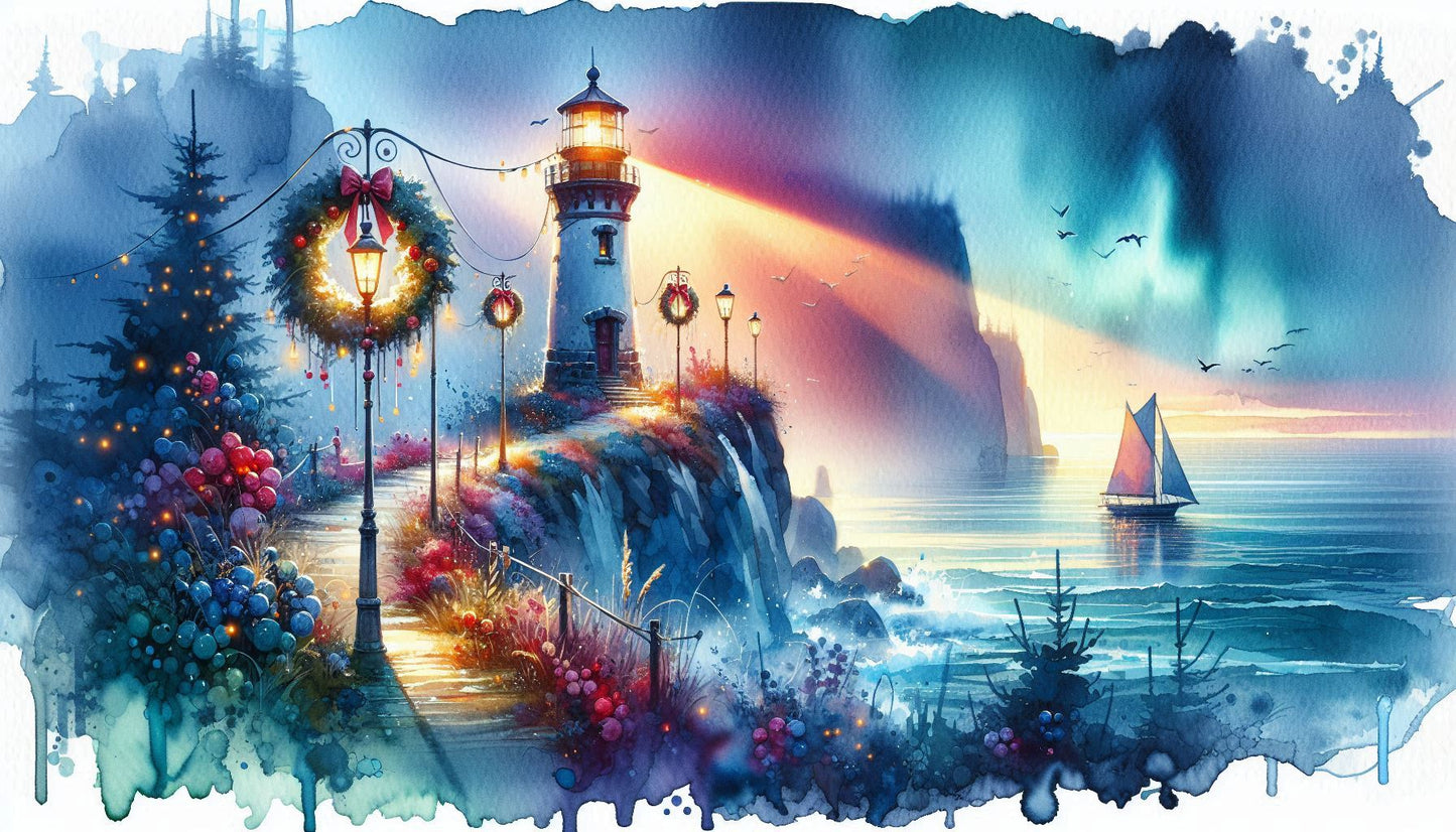 Christmas Lighthouse