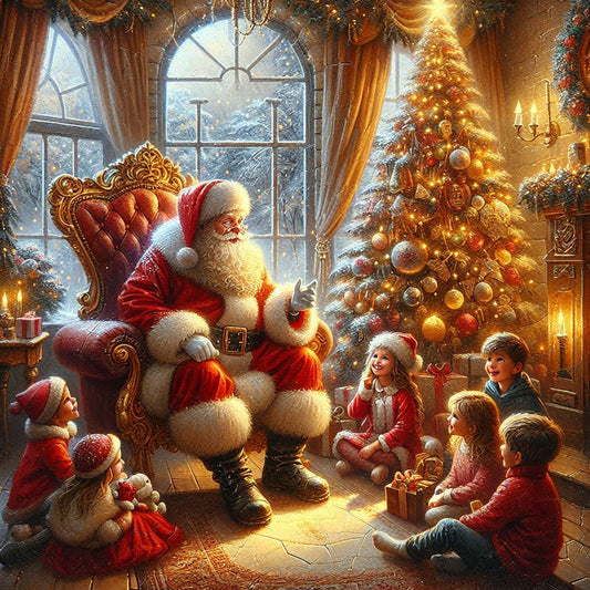 Santa and the children