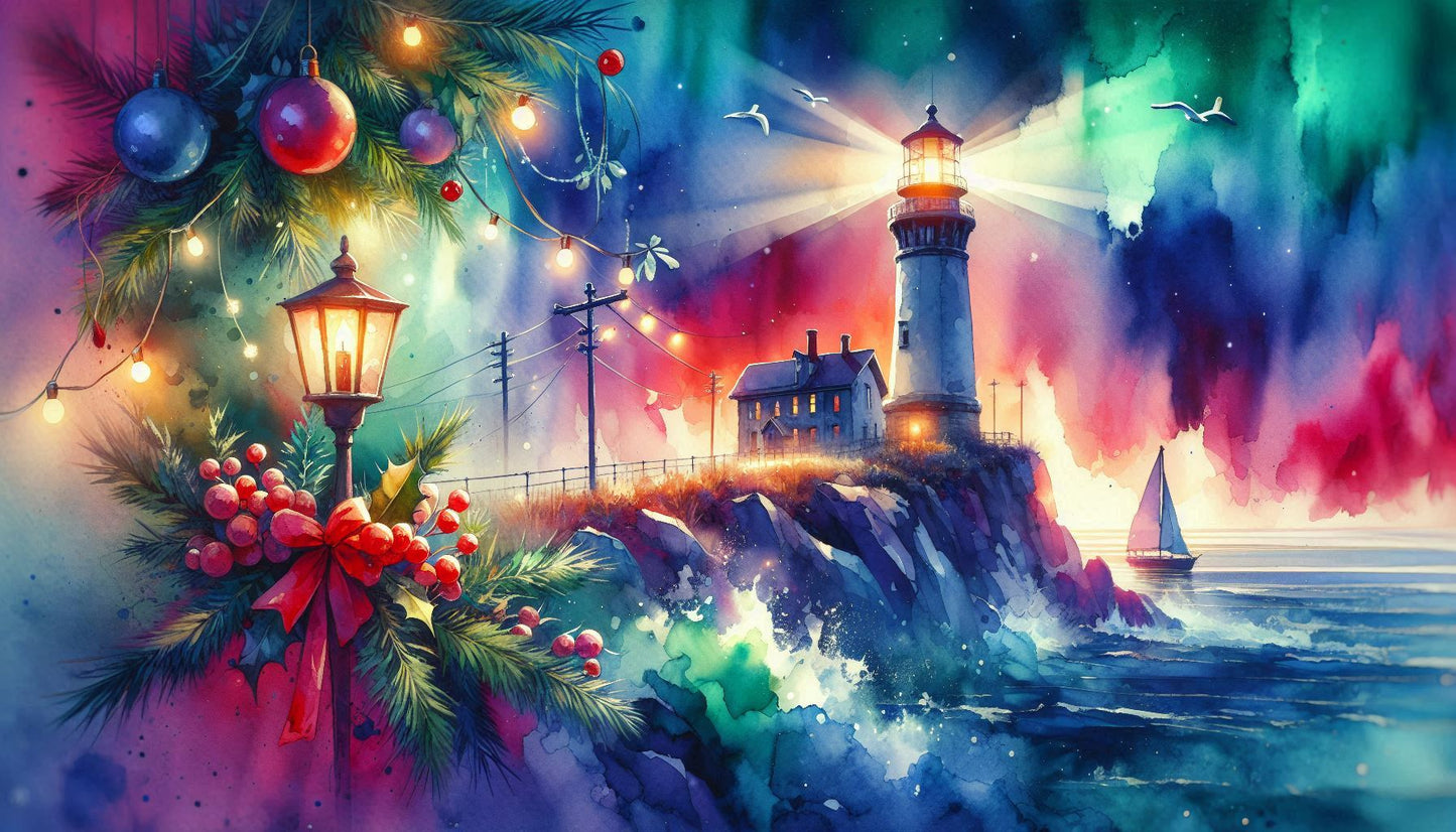 Christmas Lighthouse